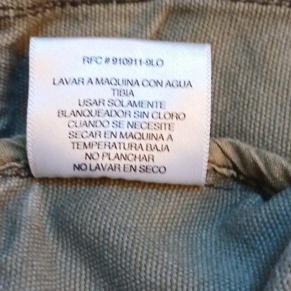 Vintage Jordache Y2K Military Jacket Dstressed Army Green Jean Jacket Sz Small - Picture 8 of 10